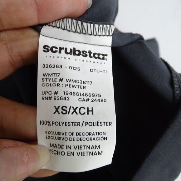 Scrubstar Scrub Pants Women Size XS Pewter Gray Pockets Work Wear - Picture 5 of 10